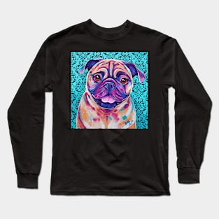 Billy - Tan Pug Dog artwork Long Sleeve T-Shirt